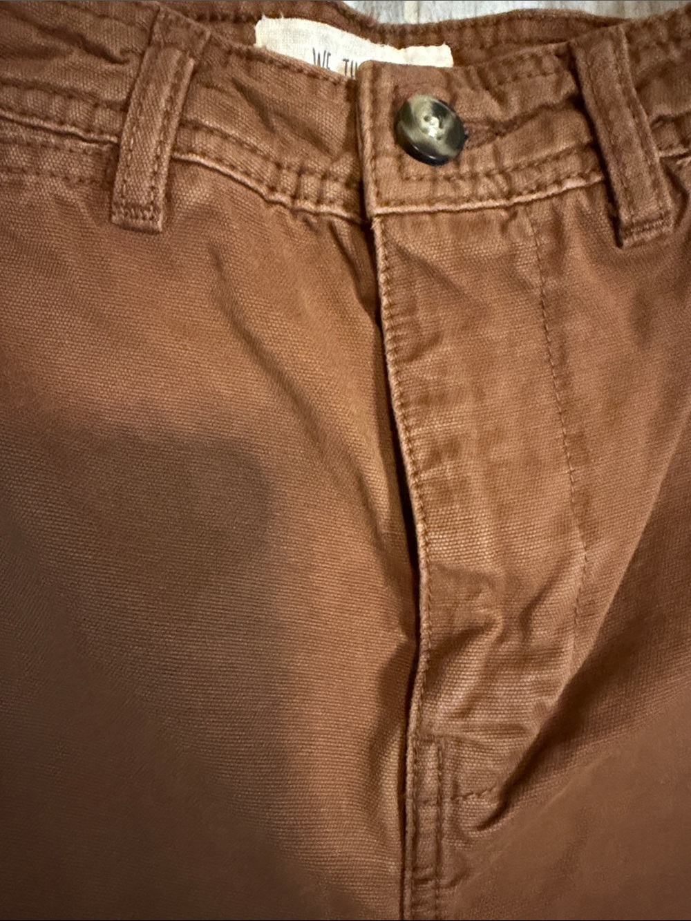 We The Free Wide-Leg Flare Jeans in Rust Brown - Picture 4 of 9